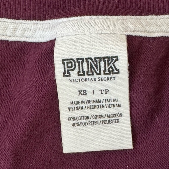 VS pink varsity maroon sequin top - Picture 4 of 5